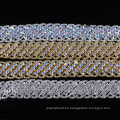 Crystal Cup Rhinestone apliques de recorte para nupcial Crystal Sash Wedding Belt